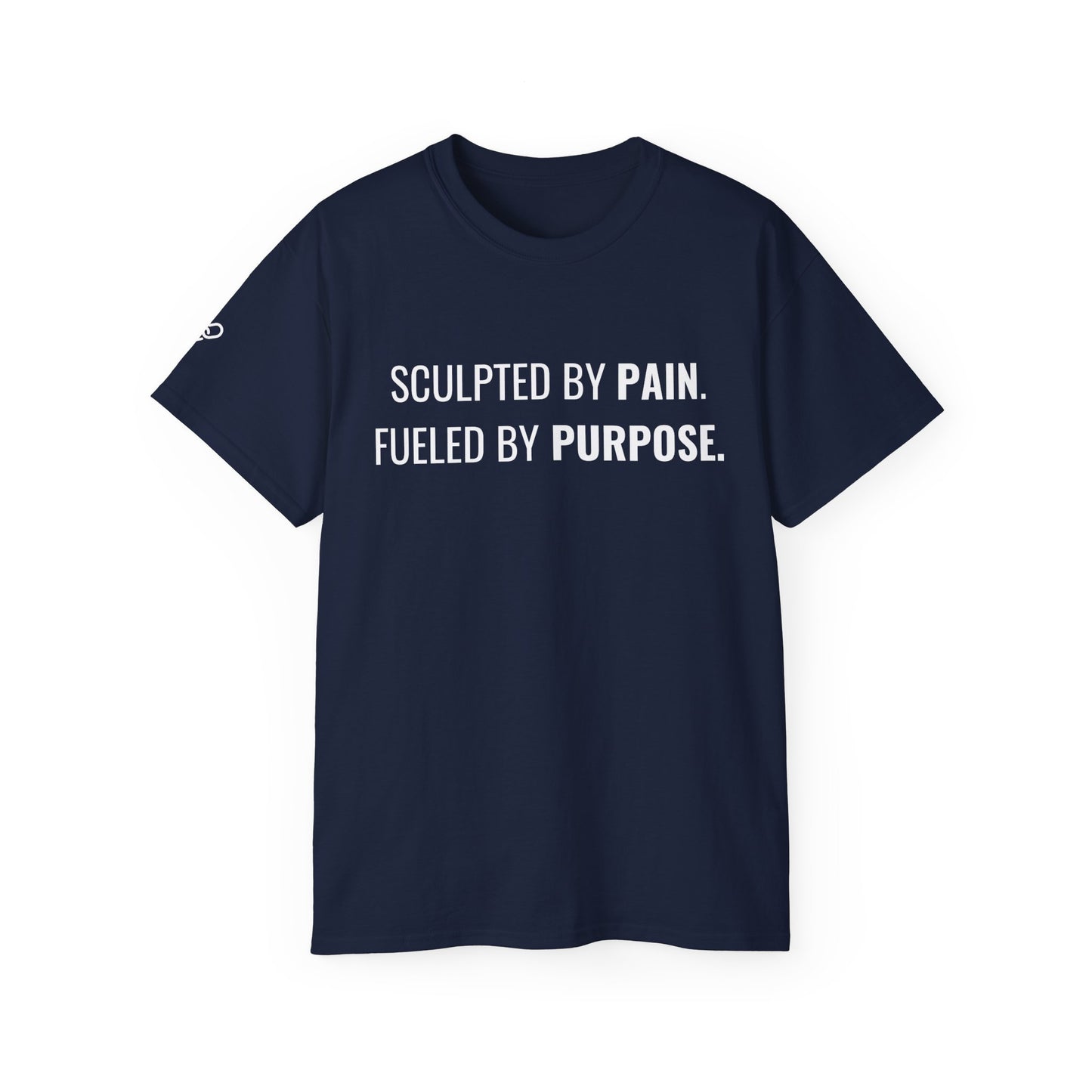 Motivational Tee - Sculpted by Pain, Fueled by Purpose, Inspirational Shirt for Fitness Enthusiasts, Gift for Athletes, Unisex